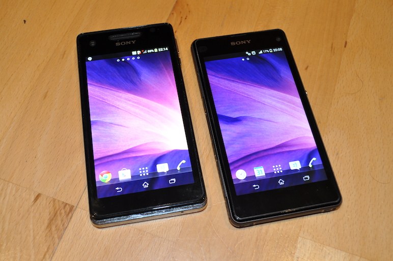 Xperia V vs Xperia Z1 Compact