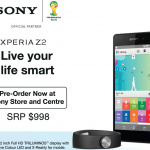 Pre order Xperia Z2 in Singapore for SRP $998 – Get Sony SmartBand SW10 free