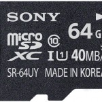 Sony launches SR-64UYA 64GB microSDHC UHS-I Class 10 Memory Card