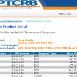 Xperia L 15.3.A.1.17 firmware certified on PTCRB