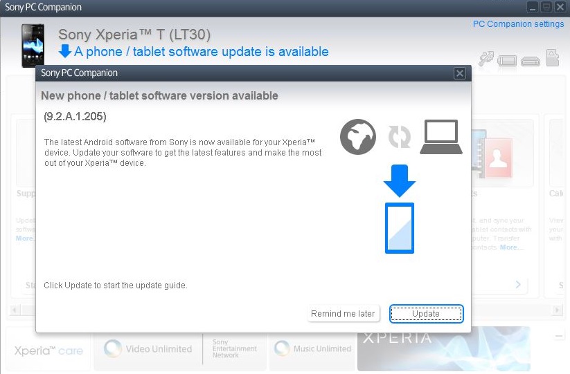 Xperia T LT30p 9.2.A.1.205 firmware
