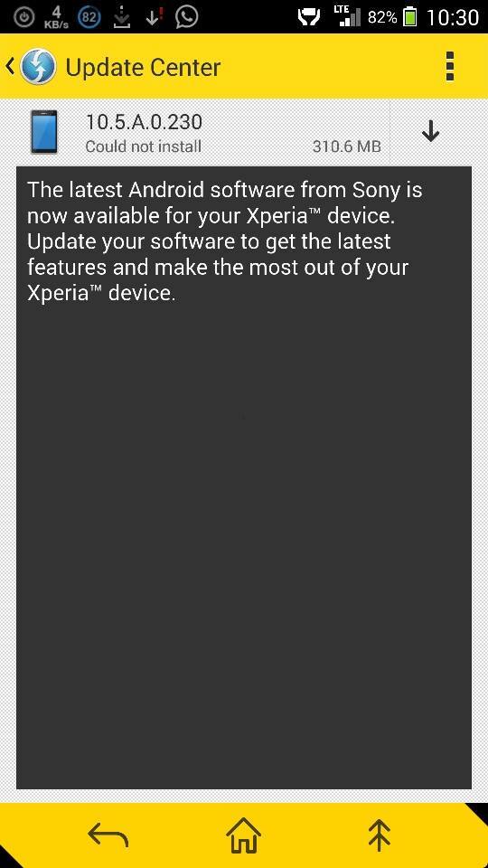 Xperia Z KitKat firmware 10.5.A.0.230 update