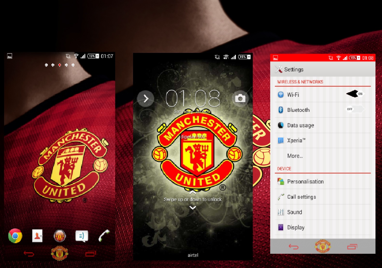 Xperia custom theme Man United