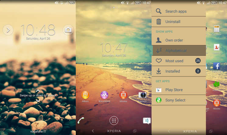 Xperia custom theme Vintage Sea v1.1