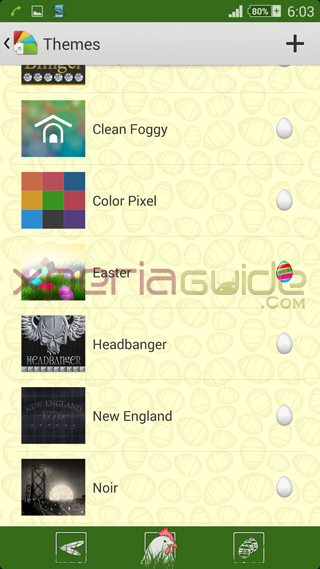 Xperia theme Easter