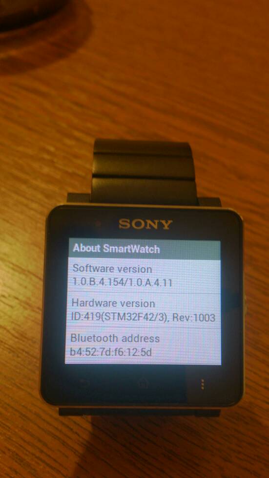 1.0.B.4.154/1.0.A.4.11 firmware SmartWatch 2