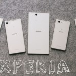 Collection of White Xperia Flagship devices from 2013-2014
