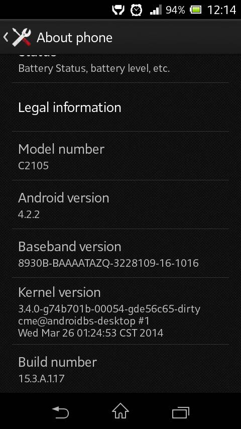 Xperia L 15.3.A.1.17 firmware