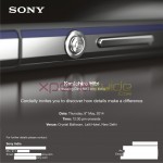 Xperia Z2 launch press invite – Event in India on 8 May 12.30 PM at New Delhi