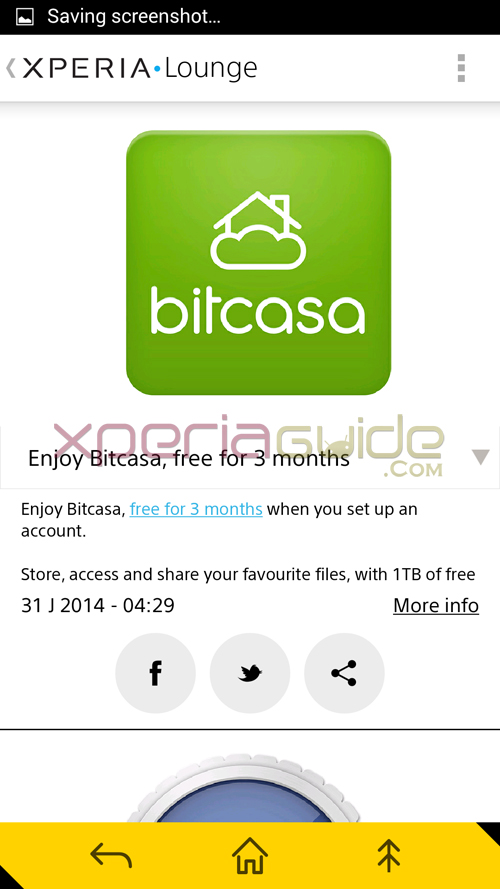Download Bitcasa apk on Xperia Z1