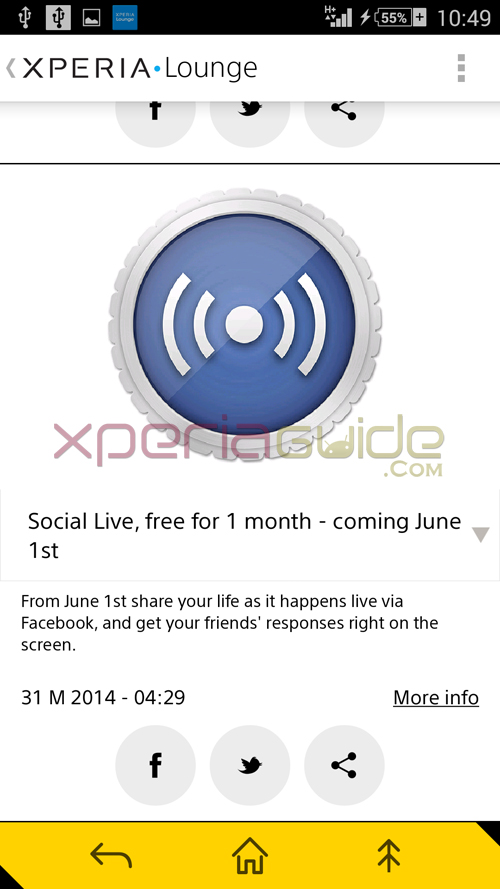 Download Social Live apk on Xperia Z1