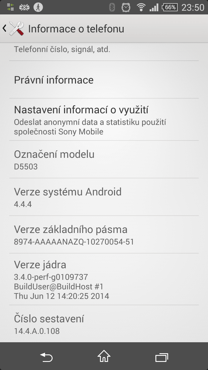 14.4.A.0.108 firmware Xperia Z1 Android 4.4.4 update