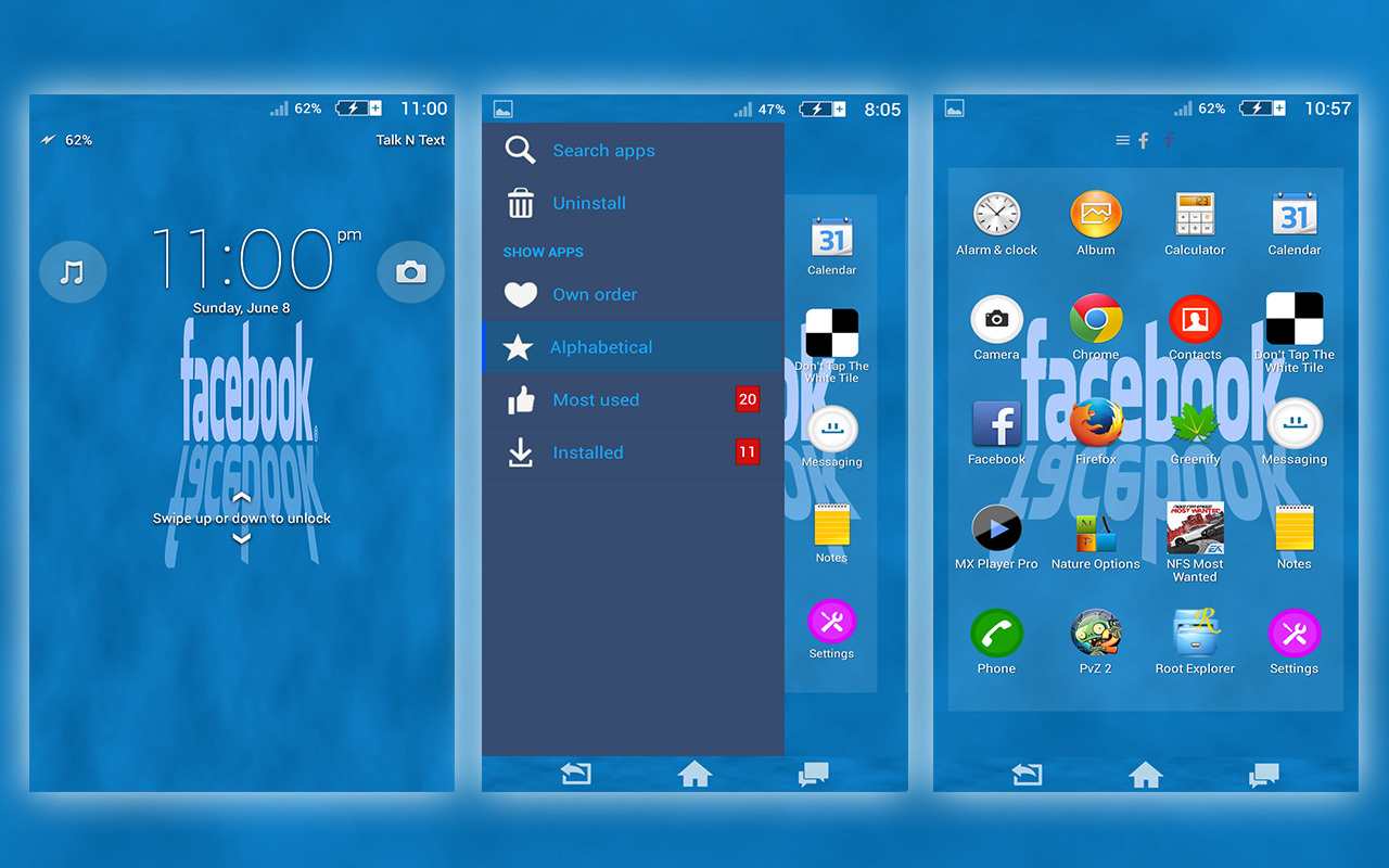 Download Xperia Facebook theme