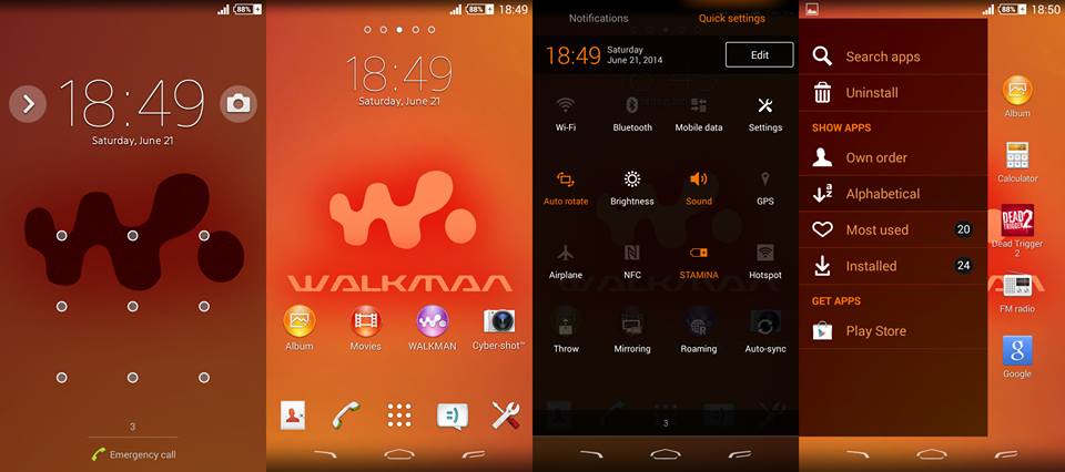 Walkman X Xperia theme