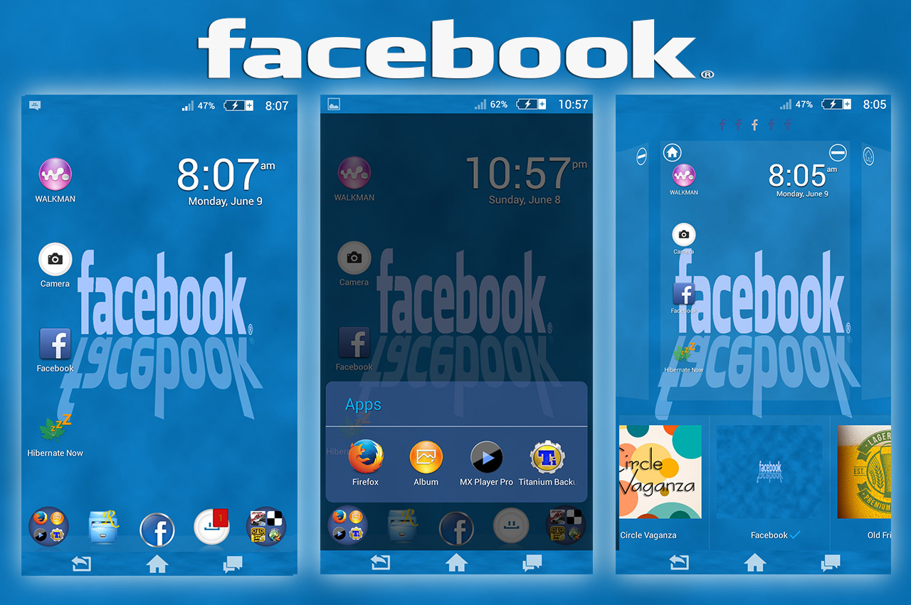 Xperia Facebook theme