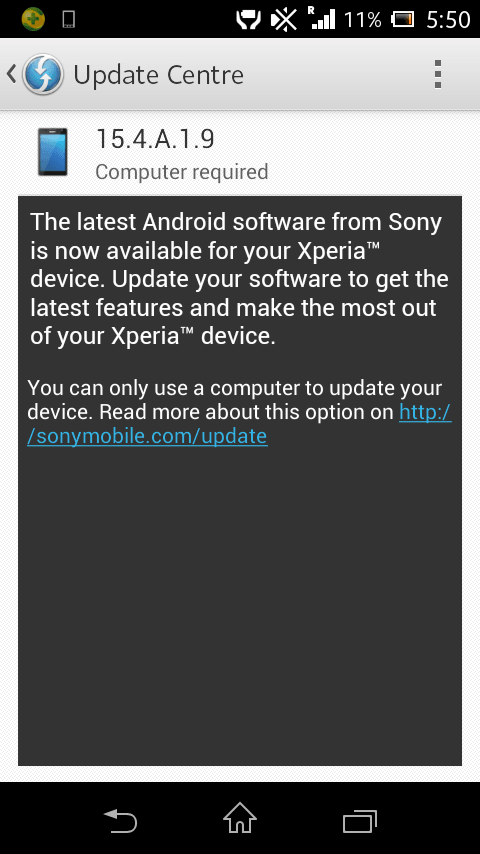 Xperia M 15.4.A.1.9 firmware update India OTA