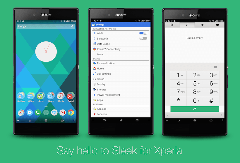 Xperia Sleek theme