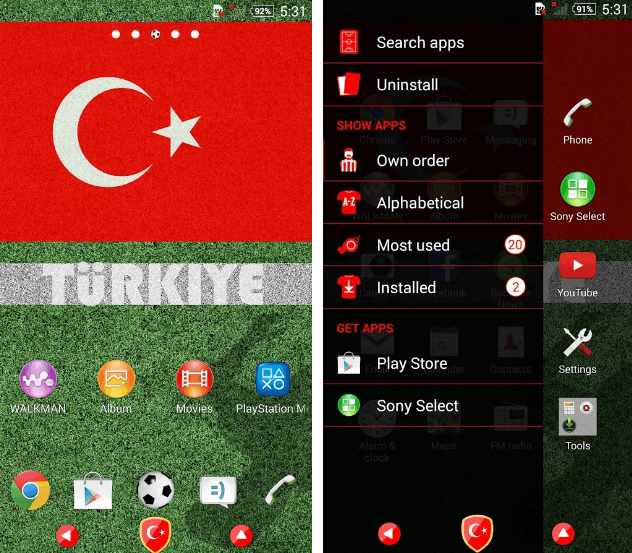 Xperia Turkey theme