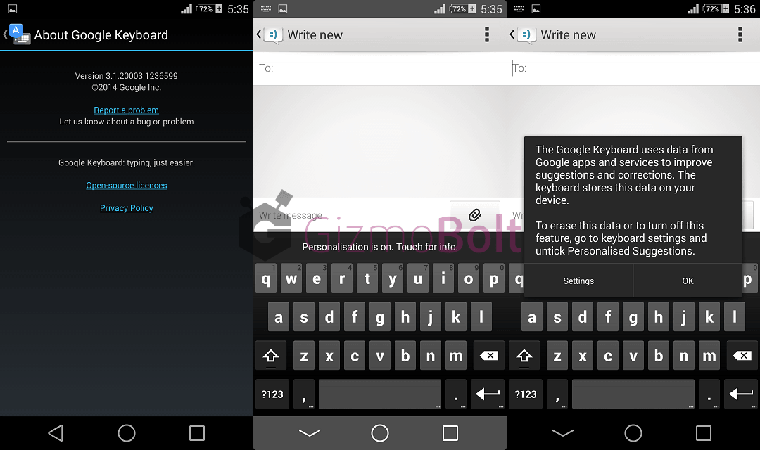 Xperia Android L Keyboard