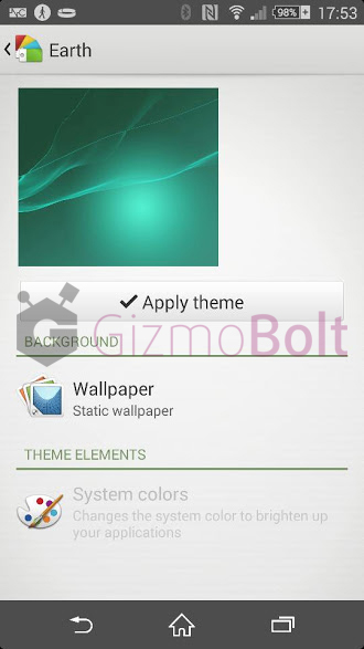 Xperia Z2 Theme picker update