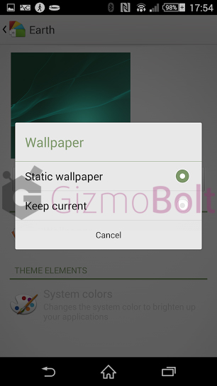 Xperia Z2 Theme picker 