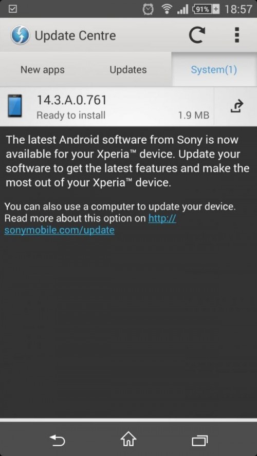 Xperia Z1 14.3.A.0.761 firmware