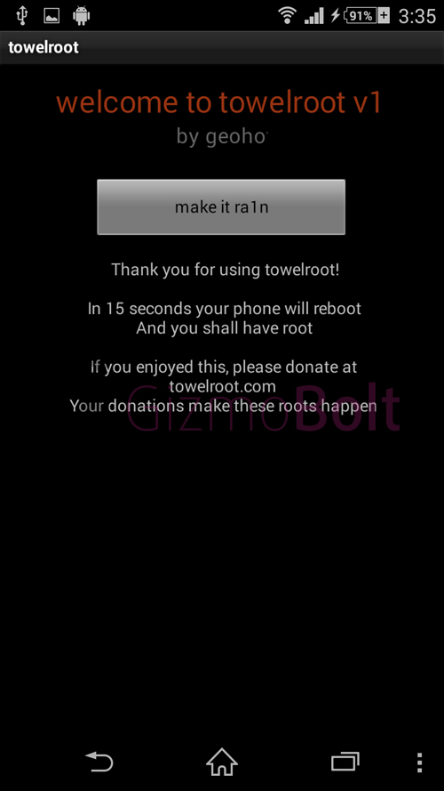 Root Xperia Z1 Towel Root