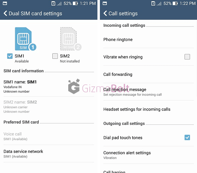 Asus Zenfone 5 Dual Sim Settings