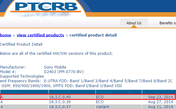 18.3.C.0.40 firmware certification for D2403.