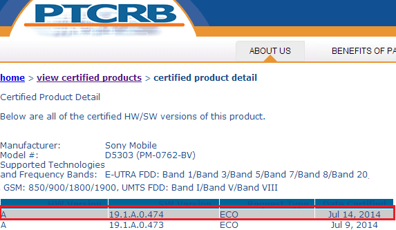 19.1.A.0.474 firmware Xperia T2 Ultra D5303