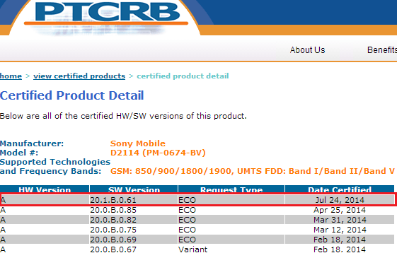  20.1.B.0.61 firmware