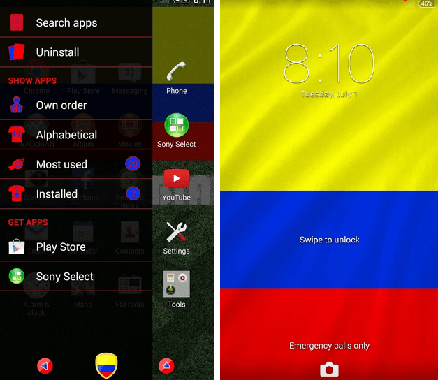 Colombia Theme for Xperia