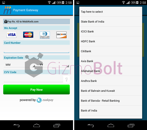 MobiKwik mobile recharge android app