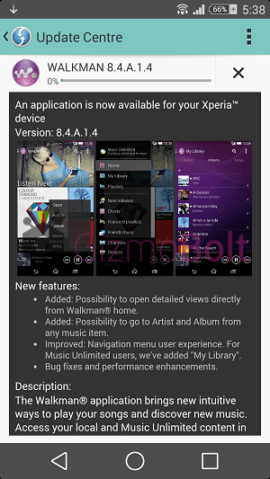 Walkman 8.4.A.1.4 app