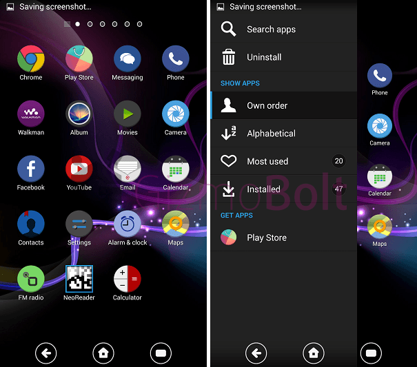 Xperia Abstract theme UI