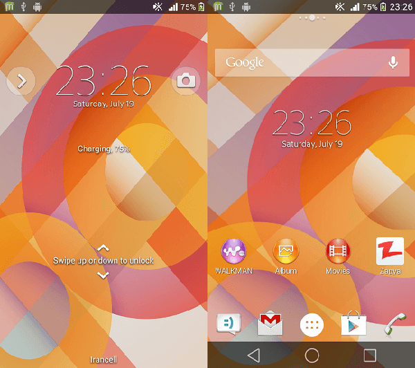 Xperia Android L2 Theme preview