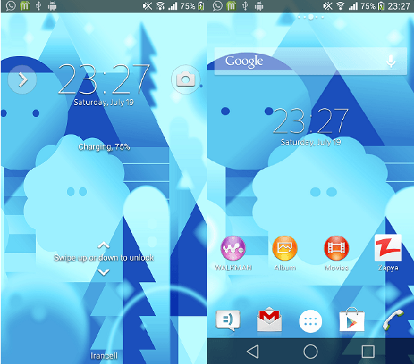 Xperia Android L3 Theme preview