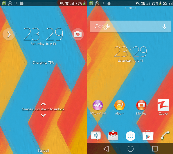Xperia Android L4 Theme preview