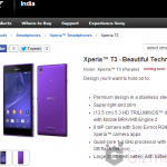 Xperia T3 launched in India for Rs 27990, available from 28 July