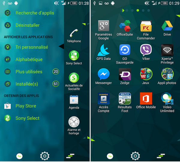 Xperia Theme Galaxy Polygon apk