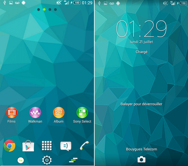 Xperia Theme Galaxy Polygon