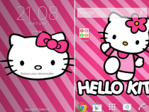 Xperia Theme Pink Cat