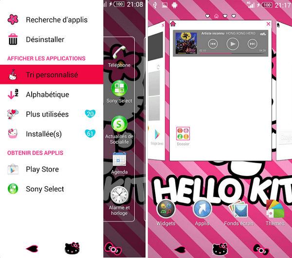 Xperia Theme Pink Cat apk