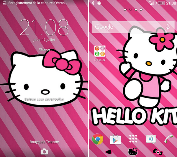 Xperia Theme Pink Cat