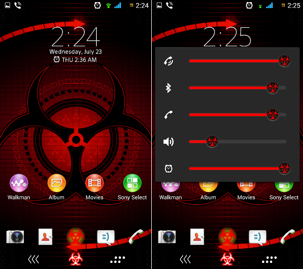 Xperia Toxic v1 theme