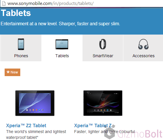 Xperia Z2 Tablet releasing in India