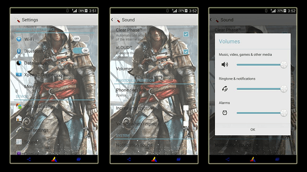 Download Install Xperia Assassin's Creed 4 theme apk