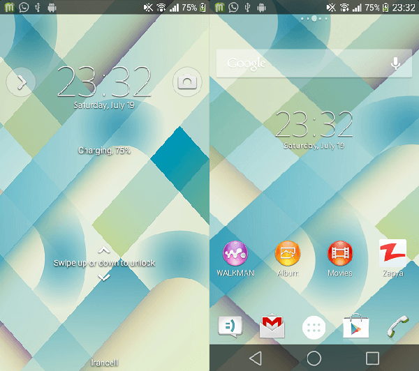 Xperia Android L6 Theme preview