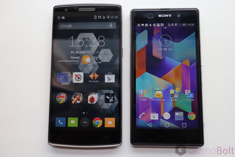 Galaxy S5 vs OnePlus One vs Xperia Z1 display