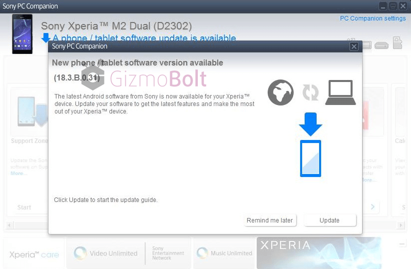 18.3.B.0.31 firmware PC Companion update